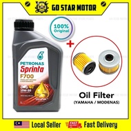 Petronas F700 4T 15W50 SM Semi Synthetic Ultraflex 2022 Petronas Sprinta ( Lc135 Fz150 Y15zr Srl115 Oil filter) Original