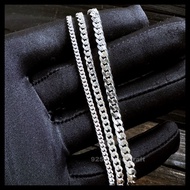 銀革手作 925 純銀 意大利製  牛仔鏈 古巴鏈 頸鏈