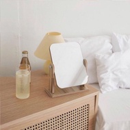 Wooden Cosmetic Desk Mirror / Wooden Rotating Makeup Mirror Student Dormitory Cosmetic Mirror / Mirr