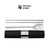Wmf Asia My2Go Personal Spoon Set With Black Container, Stainless Steel Material
