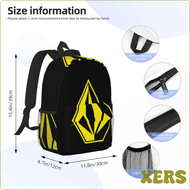 [XERS] Volcom กระเป๋าสะพายหลังติดสัญลักษณ์กระเป๋าหนังสือวัยรุ่นเด็กๆลำลองกระเป๋านักเรียนกระเป๋าเป้ใส