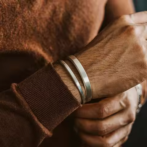 Men's Cuff Bangle, Thin Bracelet for Men, Man Cuff, Man Bracelet,Bracelet Men, Mens Bracelet, Men's 