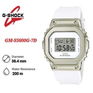 Casio G-Shock GM-S5600G-7 S Series White Champagne Gold Bezel White Resin Watch GM-S5600