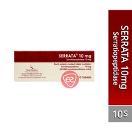 (EXP 04.2028) SERRATA SERRATIOPEPTIDASE 10MG ENTERIC COATED TABLET 10S