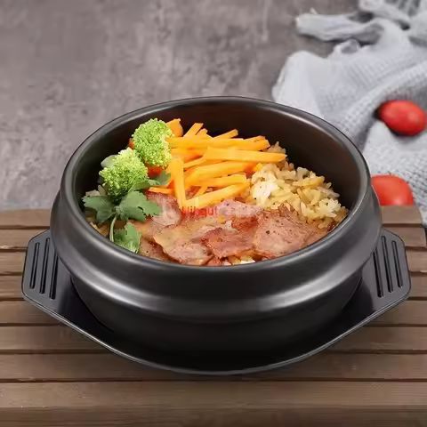Mixed Rice Stone Pot Korean cuisine casserole High Temperature Potted Rice Tableware Pots for cookin