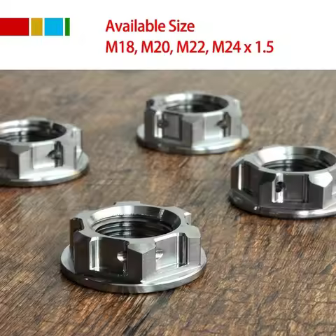 Titanium Flange Nuts M18 M20 M22 M24x1.5mm For Moto Car A450 CRF2012R Rear Axle Nut For Yamaha Honda