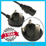 3 Pin UK to IEC C13 Desktop PC Power Cord Cable