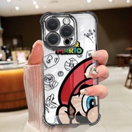 Mario face 02 design Plating Phone Case For IPhone 17 16 15 14 13 12 11 Pro XS Max Plus X XR 8 7 SE2