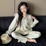 女童睡衣Girls' pajamas女童睡衣春秋款2025新款儿童家居服套装大童女孩春装高端公主全棉新款2025.3.24