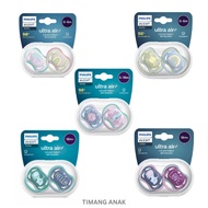 ORIGINAL SOOTHER PHILIPS AVENT ULTRA AIR 0-6M & 6-18M (2PCS/PACK) / PUTING BABY / PUTING BAYI NEWBOR