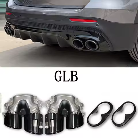 Rear Bumper Turbo Muffler Exhaust Tips Pipe Exits For Mercedes Benz GLB X247 GLB220 250 GLB35 GLB45 