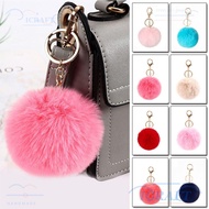 CRAFTML Plush Ball Pendant, Imitation Rabbit Fur Hanging Decoration Fluffy Ball Keychain, Cute Solid