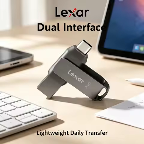Lexar D400 USB 3.2 Dual Flash Drive Type C Type A Metal U Disk with Keyhole for iPhone 15 PC