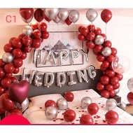 [MC1] Set trang trí phòng cưới set bóng trang trí phòng tân hôn cô dâu chú rể