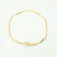 WITH symbol No water abstain from water Small Bamboo Tube Women's Bracelet 2.5MM Titanium Bright Pro