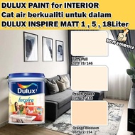 ICI DULUX INSPIRE INTERIOR MATT 18 Liter Taffy Pull / Peach Power / Orange Blossom