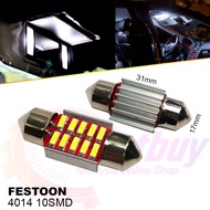 FESTOON 4014 10SMD LED Car Interior Room Reading Dome Door Light Bulbs 12V 24V