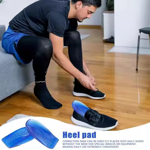 O/X Leg Correction Insoles 1 Pair Heel Pads Silicone Heel Pad Silicone Heel Pad Comfortable Heel Ins