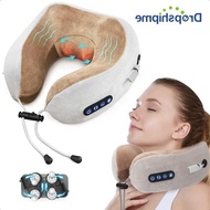แบบพกพา U-Shape คอหมอนเครื่องนวดความร้อน Vibrater ไหล่คอกล้ามเนื้อผ่อนคลายไฟฟ้านวดเครื่องมือชาร์จ US
