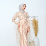 {HEGAR STORE} - Gamis Brokat Kondangan Aghnia Dress Silk Premium Outer Brukat Tille Gamis Brokat Ter