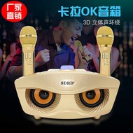 SD306S Bluetooth Speaker Owl Mobile Phone Singing Wireless Microphone Dual Speaker Microphone Audio