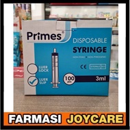 Primes Disposable Syringe 3ml Luer Slip Picagari 1's