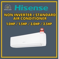 (SABAH ONLY) HISENSE 1HP 1.5HP 2hp 2.5hp AIRCOND AIRCONDITIONER NON-INVERTER STANDARD R32 SUPPLY ONL