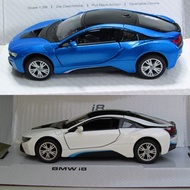 Kinsmart (12cm) Bmw i8 (2018) 2 Doors Coupe Yellow (1/36) Diecast Car Model