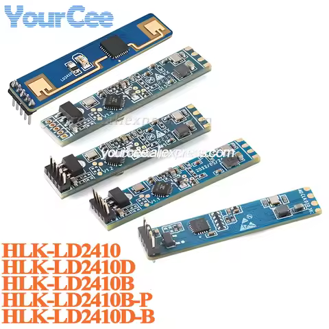 10pcs/1pc HLK-LD2410B LD2410 LD2410D High Sensitivity 24G Human Presence Statu Radar Heartbeat Detec