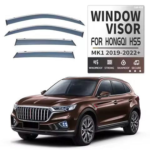 For Hongqi HS5 2019-2022 Car Window Visor Awning Shelters Windshield Side Window Rain Sun Shade Auto
