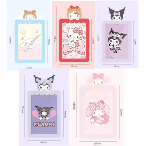Hello Kitty Anime Peripheral Sanrio Transparent Clip My Piano My Melody ID Protective Set Kurome Key
