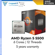 [ AMD RYZEN 5 5500 ] 4.2GHZ 16MB Cache Processor With AM4 Mobo Combo
