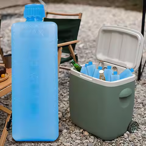8Pcs Ice Blocks Reusable Rectangular Ice Pack Freezer Packs for outdoor camping picnics barbecues tr