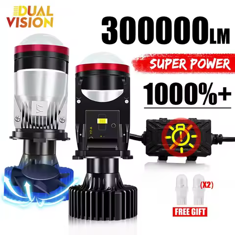 New H4 LED Projector Car Headlight Bulbs Y7 Bi LED Lens Projector H4 Mini Projector Lens Headlight P