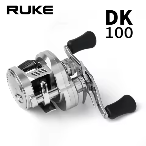 RUKE Fishing Reel Cast Drums Wheel DK100/DK150/DK200 Drag 5/7/15kg Casting Reels 12+1BB Aluminum All