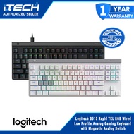 Logitech G515 Rapid TKL RGB Wired Low Profile Analog Gaming Keyboard with Magnetic Analog Switch