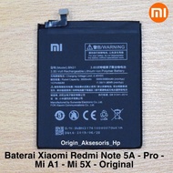Baterai Xiaomi Redmi Note 5A - Redmi Note 5A Pro - Mi A1 - Mi 5X -