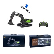 MRIWG HUINA 1593 RC รถขุด22CH รถขนดินหนอนโลหะผสม1/14โลดเดอร์รถแทรกเตอร์2.4G ของเล่นวิศวกรรมรถวิทยุคว