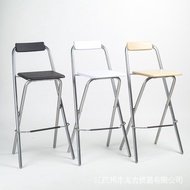 【Rainbow】[]  Foldable Bar Chair Folding Chairs High Stool For Domestic Use Lounge Chairs High Chair Bar Stool