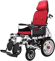 Fashionable Simplicity Electric Wheelchair With Headrest Electromagnetic Brake Folding Intelligent Automatic High Backrest Reclining Elderly Disabled Scooter