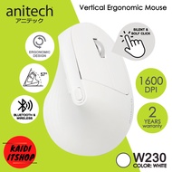 Anitech เมาส์เพื่อสุขภาพ Vertical Ergonomic Mouse เมาส์ไร้สาย 5 ปุ่มกด แบบสองฟังก์ชั่น Wireless 2.4