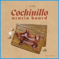 ▩ ⊕ ♆ Luid Lokal Lechon Cochinillo Board Acacia Wood