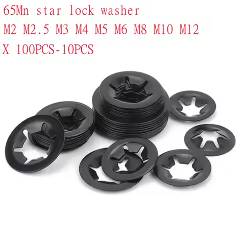 20-100pcs/lot m2 m2.5 m3 M4 M5 M6 M8 m10 m12 star lock plum Bearing retaining rings flower washer cl