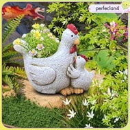 [Perfeclan4] Chicken Sculpture Flower Holder Flower Pot for Dried Flower Patio Tabletop