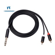 6.35 mm to  Cable,  Cable 6.35mm Male to 2  Male Stereo Audio Adapter Y Splitter  Cable -3 Meter