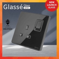 ZENSO  GLASSE Malaysia 1st SIRIM Approved✅Fully Tempered Glass Glasse Switch Black Switches Socket M