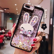 Quicksand Case For Huawei Nova 3 3i Honor Play Cute Cartoon shine rabbit Stand back cover