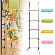 [Honour-t] Rope Ladder 5.6ft 5 Steps 220lbs Bearing Wooden Kids Climbing Rope Ladder With Straps, Sw