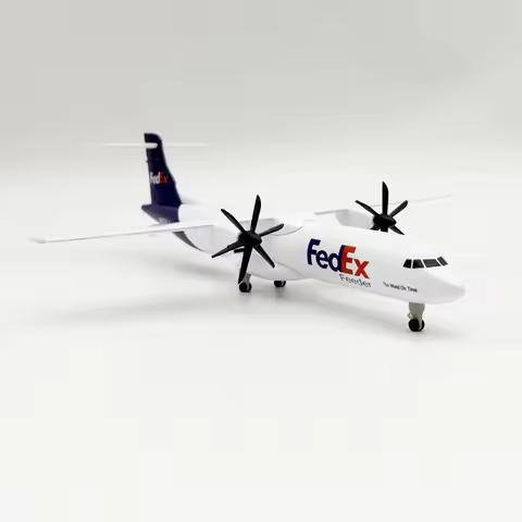 JASON TUTU 20CM Fedex Express ATR Aircraft Model Planel Airplane Diecast Metal Planes Collect Gifts