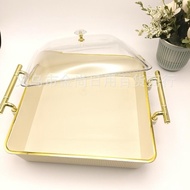 Serving Tray With Lid for Raya Buffet Material Plastic Acrylic, Bekas Makanan Berpenutup Plastik Con